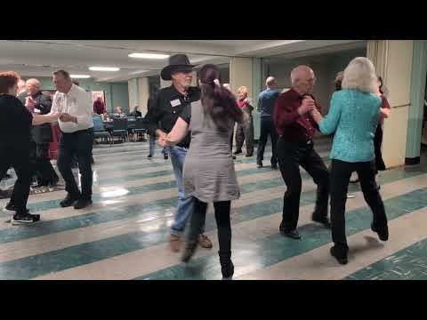 Round dance mixer with Gerry Tevlin cueing at the New Year's Eve Dance in St. Charles, MO 12/31/25.