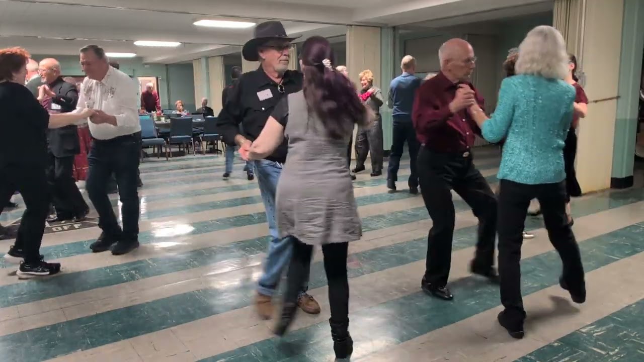 Round dancing with Gerry Tevlin cueing at the Shed House 3 New Year's Eve Dance in St. Charles, MO 12/31/25.