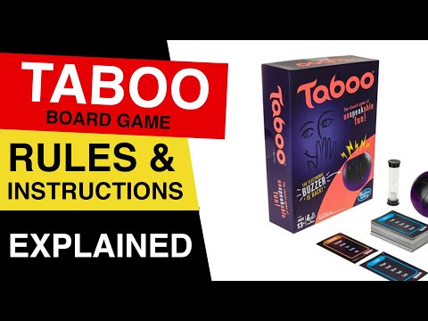 Reglas e instrucciones del juego de mesa Taboo | Cómo jugar a Taboo | Explicación del juego Taboo