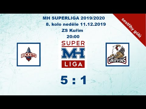 MH SUPERLIGA dohrávka 8.kola 2019/2020 Rockets vs Griffins 5:1 - sestřih gólů