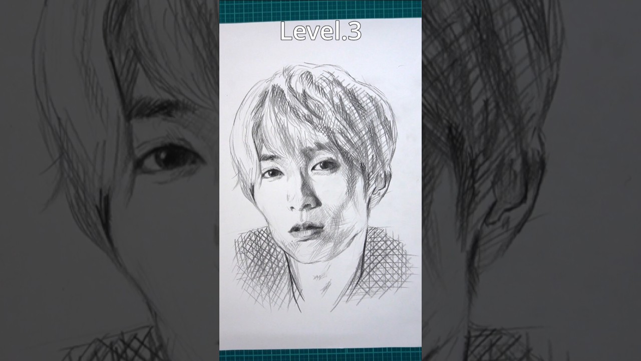 田中樹（SixTONES）をレベル別に描いてみた。#sixtones #田中樹 #イラスト #絵