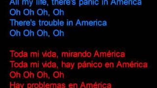 Razorlight - America -  Letra en español y en inglés en la pantalla