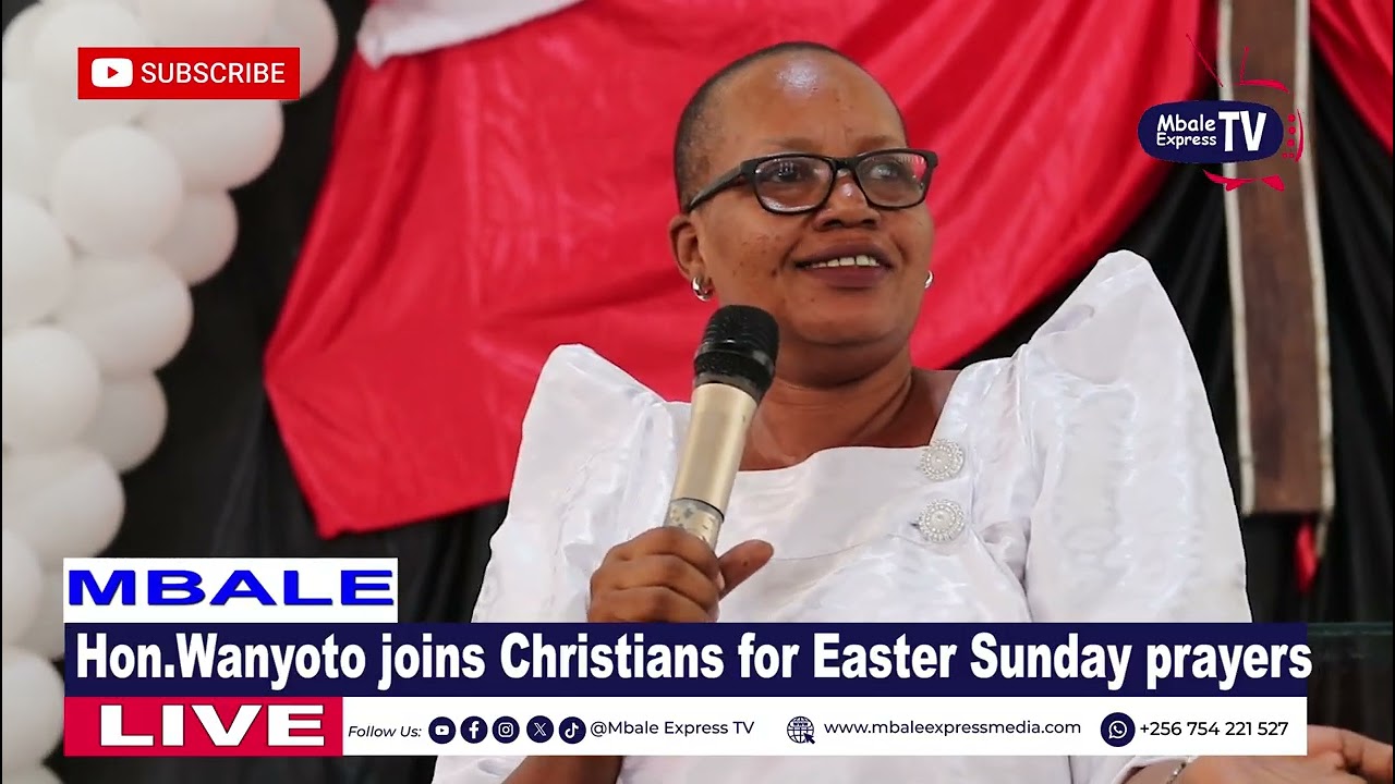 Hon. Lydia Wanyoto Mutende joins Christians for Easter Sunday Prayers at St. Andrews Cathedral Mbale