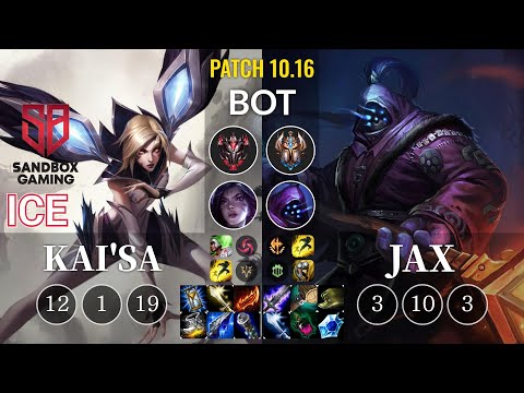 SB Ice Kai'Sa vs Jax Bot - KR Patch 10.16