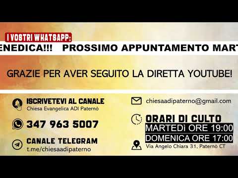Culto Evangelico - Chiesa ADI Paternò - 18/09/2022