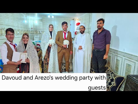 The wedding celebration of Davoud and Arezo, two loving couples in front of the crowd
