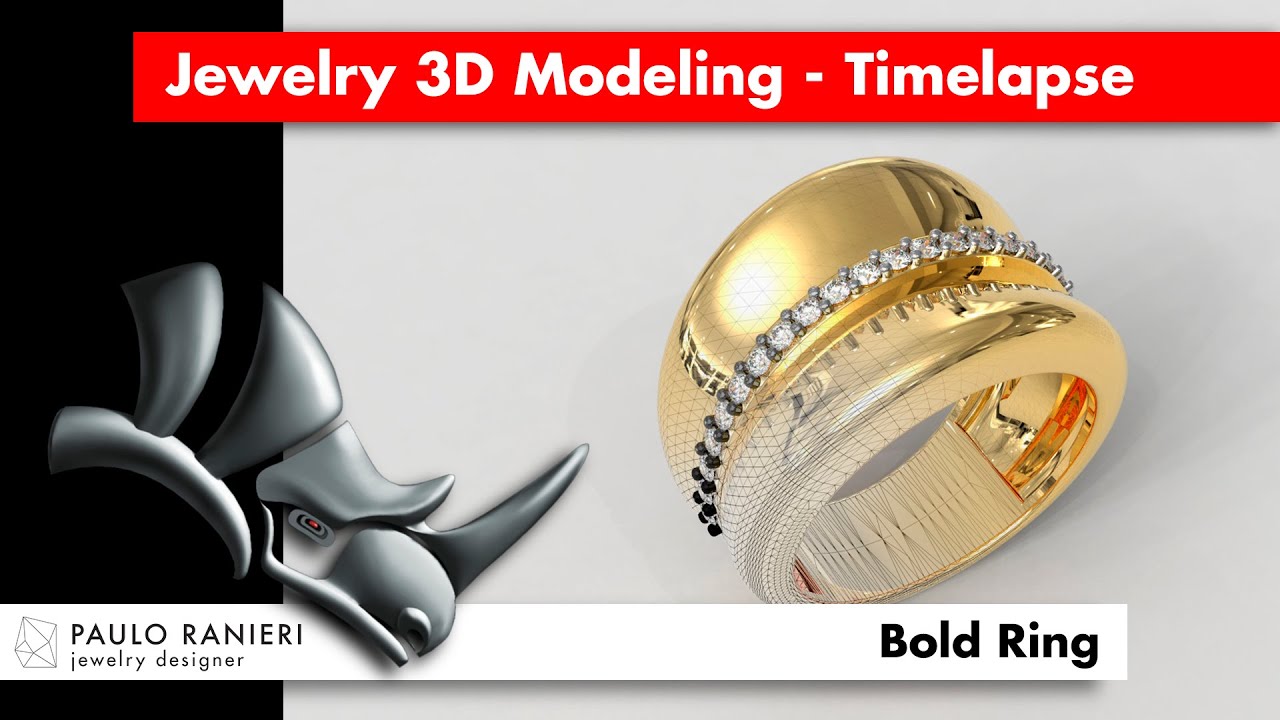 Bold Diamond Ring 3D Print Model
