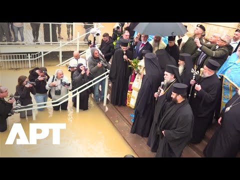 Orthodox Christians Re-enact Jesus’ Baptism at Jordan River | Stunning Ceremony | APT
