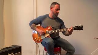 Video thumbnail for 2014 benchmark Gibson R0, heavy aged, Les Paul 1960 reissue.  Marshall handwired 1974x by Gil Crocker
