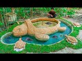 Rescue Fish From Dry Up Place Build Aquarium Fish Pond Around Turtle Pond Shelter