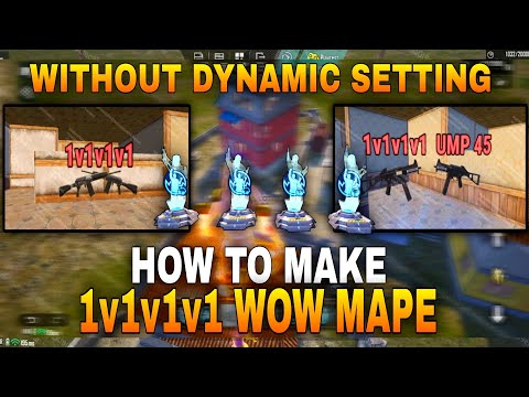 How To Make 1v1v1v1 Wow Mape | Without Dynamic Setting | PUBGxBGMI #pubgmobile #wowmap 