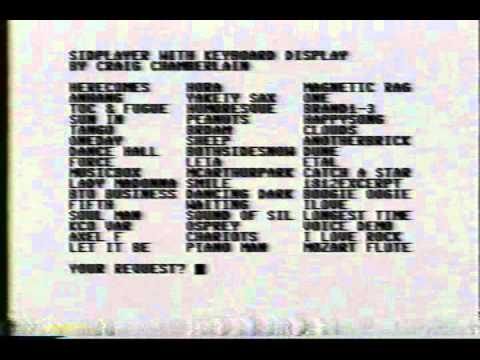 Commodore 64 Sid player Recorded on VHS