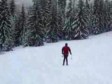 Wisła Kubalonka - zjazd na nartach biegowych