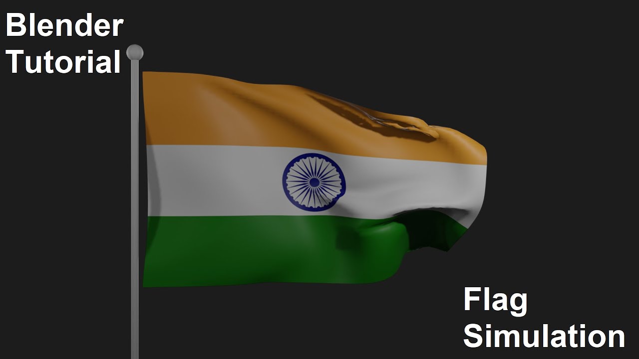 How to make flag simulation in blender || step by step tutorial || smart sky