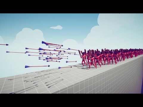 ELITE ARCHERS BRIDGE DEFENSE vs 100+ MELEE UNITS - TABS | Totally Accurate Battle Simulator
