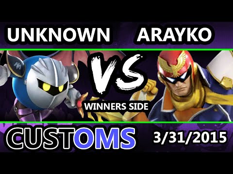 S@X Customs - ArayKo (Falcon, Mario) Vs. CTRL | IGT Unknown (Metaknight) SSB4 - Smash Wii U