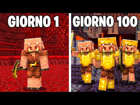 100 GIORNI DA PIGLIN SU MINECRAFT