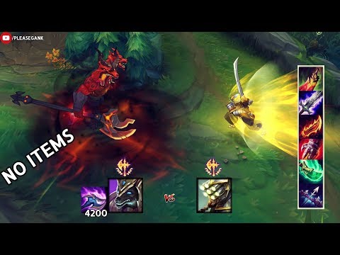 4200+ STACK NO ITEM NASUS vs MASTER YI FULL BUILD FIGHT & Best Moments!