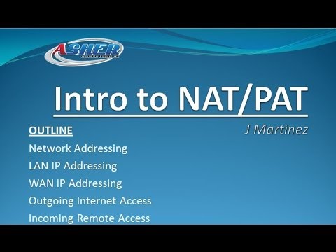 Asher Dallas Lectrue - Intro to NAT and PAT (Networking)