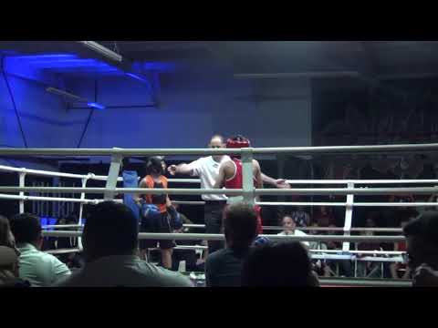 Dallas Martinez (Blue) vs Juan Ramirez (Red) amateur bout at Bound Boxing on 2/7/2020