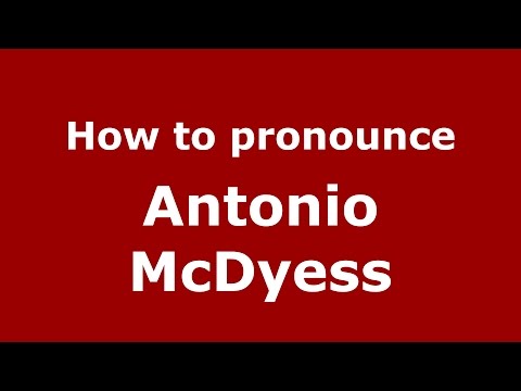 How to pronounce Antonio McDyess (American English/US)  - PronounceNames.com