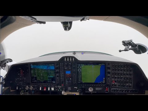 Approach Procedure in a complete IMC using Garmin 1000 NXi in a Diamond DA62