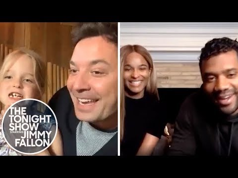 Jimmy's Daughter Loses a Tooth While He Interviews Russell Wilson and Ciara