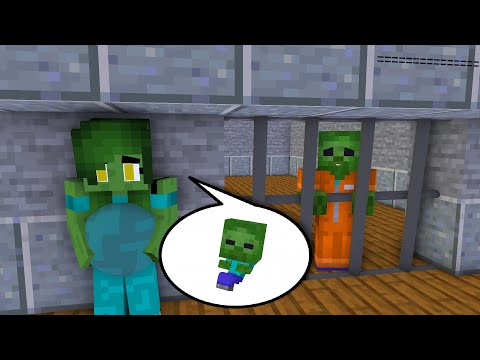 Body Builder ZOMBIE & Zombie Girl - Minecraft Prison Break Animation