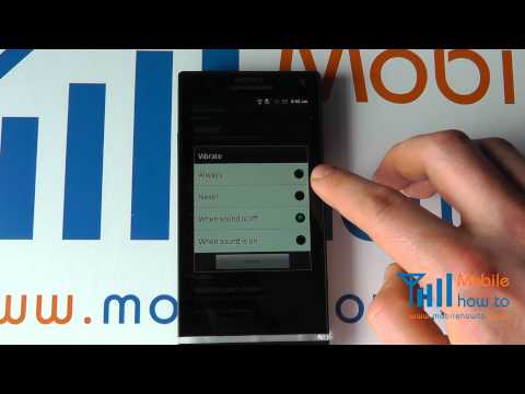 How To Configure/Set Vibrate - Sony Xperia S