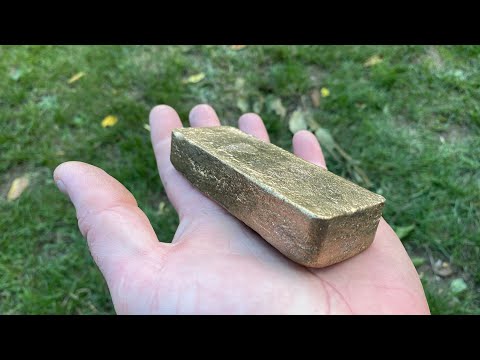 casting nordic gold ( How to make Nordic gold at home ) asmr melting metal