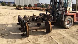 Dismantling Railcar truck sets