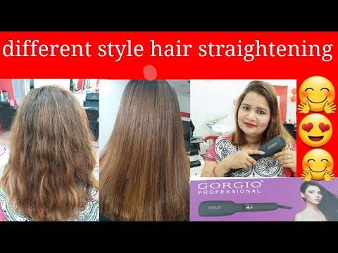 how to use straightening brush (step by step )in Hindi