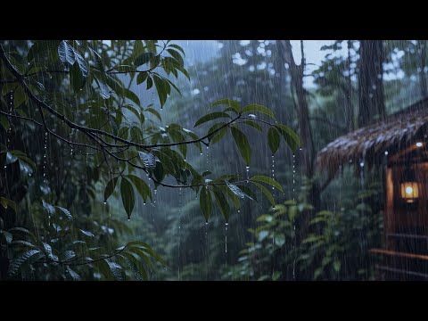Deep Sleep Instantly With Calming Rain at Night on Forest Leaves | Relax Your Mind & Fresh