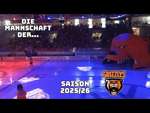 Aufstellung der Grizzlys Wolfsburg + Gerrit Fauser's Verabschiedung 