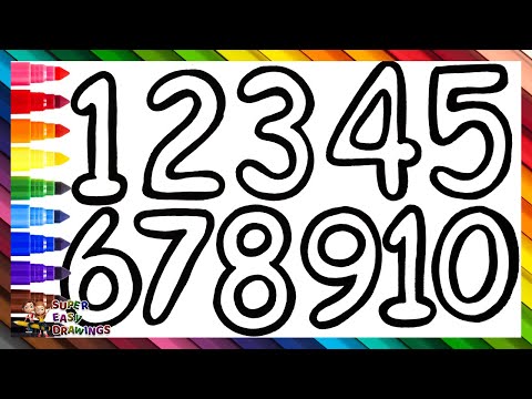 Draw and Color the Numbers from 1 to 20 1️⃣-2️⃣0️⃣ 🎨 Learn Colors and Numbers 🌈 Drawings for Kids