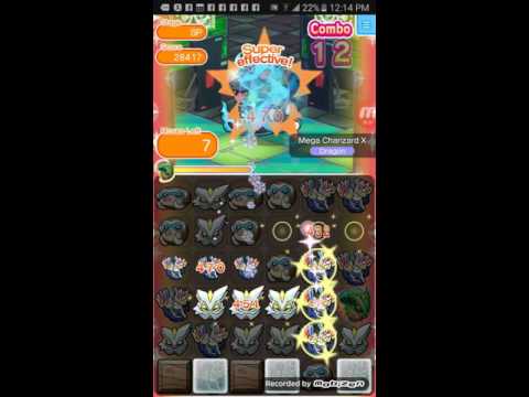 Pokemon Shuffle Mega Charizard X Full Item Run