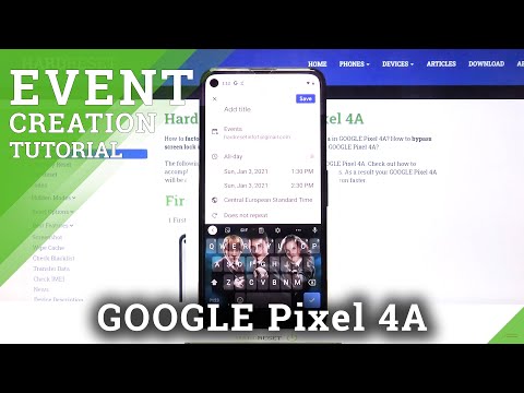 How to Add Event to Calendar of Google Pixel 4A – Operate Calendar App