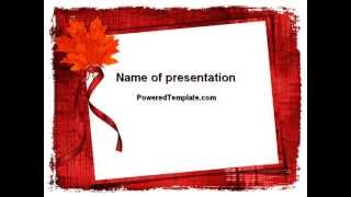 Autumn Frame PowerPoint Template by PoweredTemplate.com