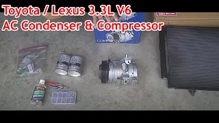 Toyota / Lexus 3.3L V6 - AC Compressor, Condenser Replacement, Evacuation & Recharge
