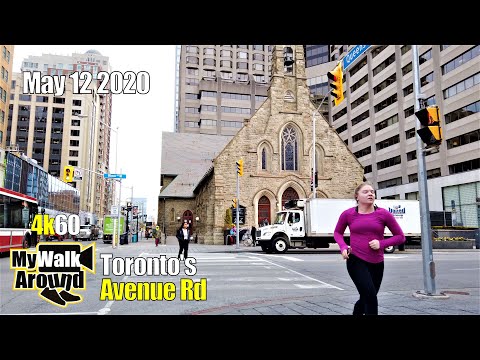 Toronto Avenue Road Pandemic walk on May 12 2020 (Toronto 4k video walking tour)