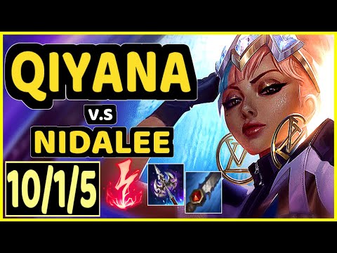MINERVA (QIYANA) vs NIDALEE - 10/1/5 KDA JUNGLE CHALLENGER GAMEPLAY - BR