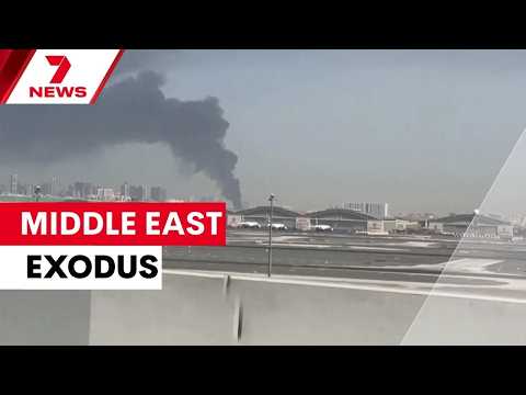 Australians stranded as UAE airports come under attack | 7NEWS