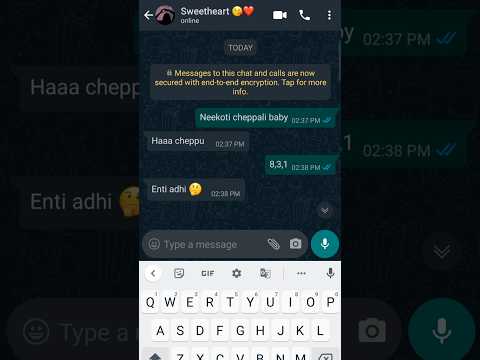 Chatting with Girlfriend || Romantic love chat || Cute praposal in telugu