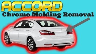 Honda Accord Trunk Rear Chrome Removal How to Remove Trim 2013 2014 2015 2016 2017