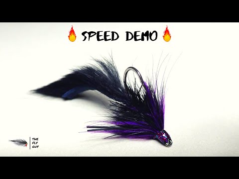 Sparkle Bunny Drop Shot Bass Fly - Speed Tying Demo by Matt Campbell - The Fly Guy Video