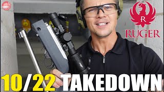 Video: Ruger 10/22 Takedown .22 LR Rostfri 18.5 tum Svart