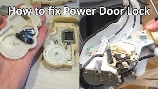 How to fix power door lock actuator Toyota Lexus DIY