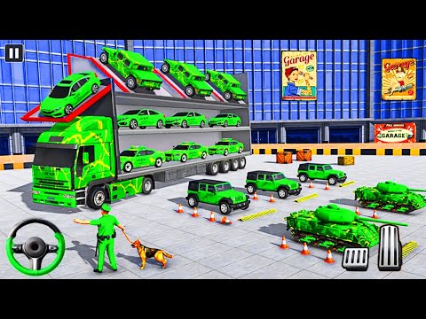 Army Car Transport Truck - US Army Vehicles Transporter Truck Simulator - Android Gameplay