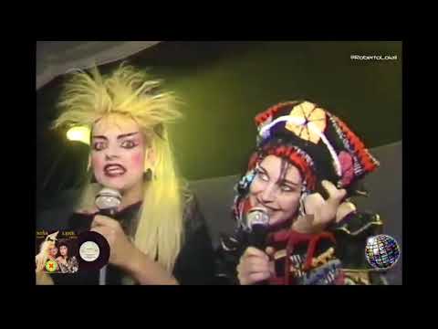 NINA HAGEN & LENE LOVICH 1986 "DON'T KILL THE ANIMALS" at Look Of The Year Awards ITALIAN TV