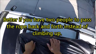 How to tie down a roof rack